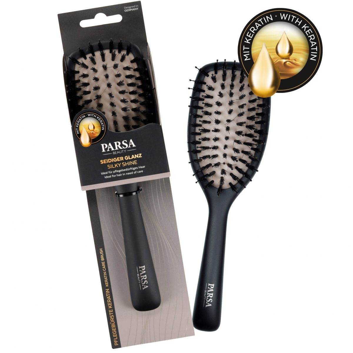 Haarbürsten mit Wirkstoffkomplex von PARSA